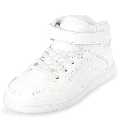 

s Toddler Boys Matching Hi Top Sneakers - White - The Children's Place