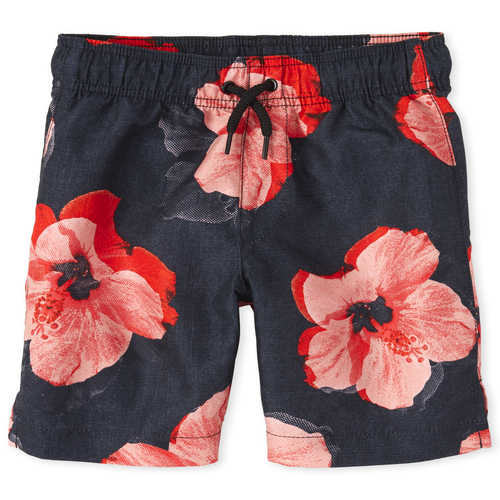 

s Boys Tropical Floral Swim Trunks - Orange - The Children's Place