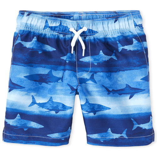 

s Boys Shark Swim Trunks - Blue - The Children's Place