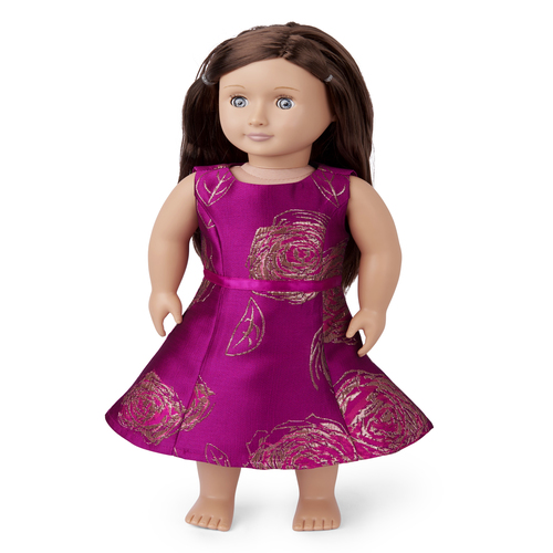 

s Doll Mommy And Me Metallic Floral Jacquard Matching Fit And Flare Dress - Pink - The Children's Place