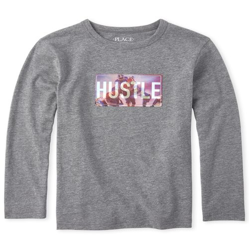 

Boys Boys Lenticular Top - Gray - The Children's Place