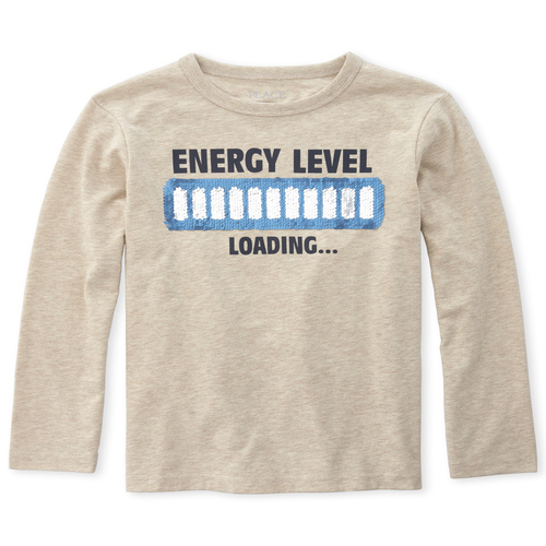 

s Boys Flip Sequin Top - Gray - The Children's Place