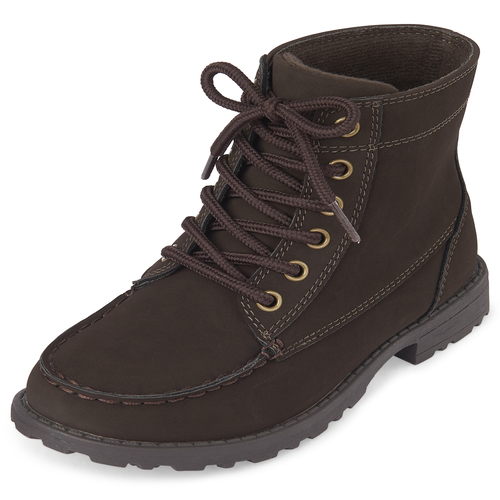 

s Boys Lace Up Boots - Brown - The Children's Place