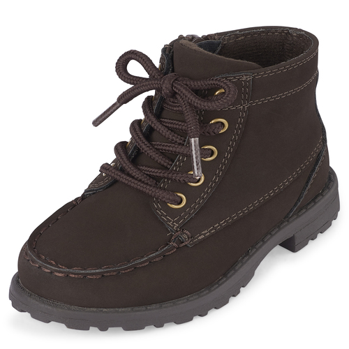 

s Toddler Boys Lace Up Boots - Brown - The Children's Place
