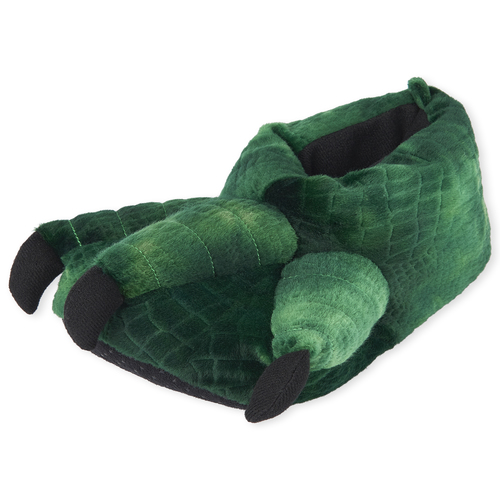 

Boys Boys Dino Faux Fur Slippers - Green - The Children's Place