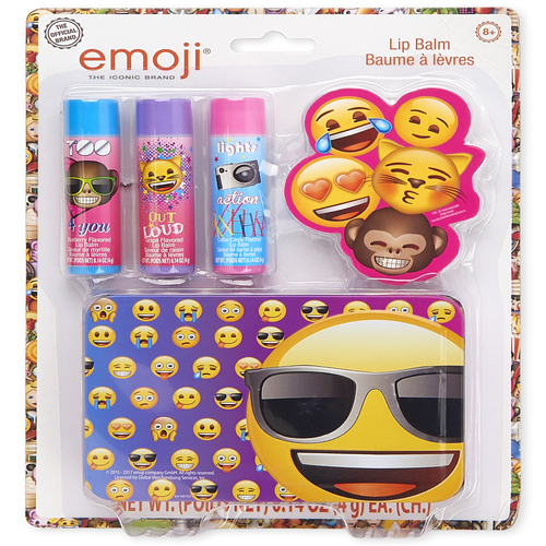 

Girls Emoji Lip Balm 4-Piece Set - Multi - The Children's Place