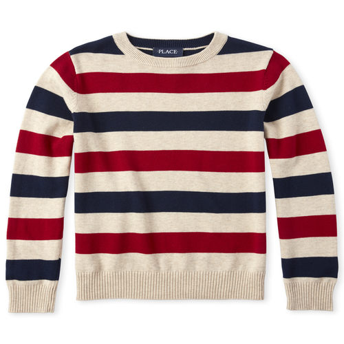 

Boys Boys Striped Matching Sweater - Gray - The Children's Place
