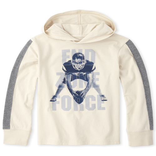 

Boys Boys Graphic Hoodie Top - Tan - The Children's Place