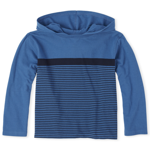 

s Boys Striped Hoodie Top - Blue - The Children's Place