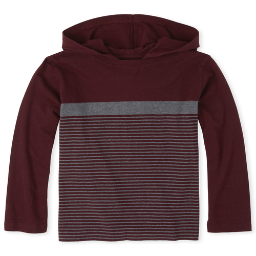 

Boys Boys Striped Hoodie Top - Red - The Children's Place