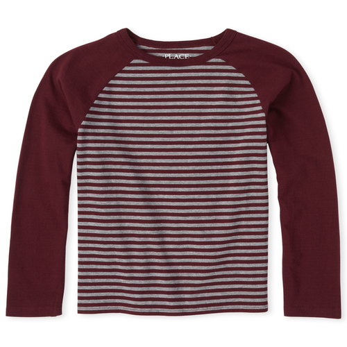 

s Boys Striped Top - Red - The Children's Place