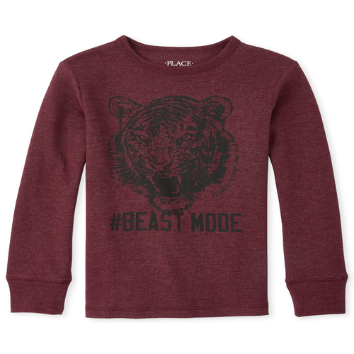

s Boys Graphic Thermal Top - Red - The Children's Place