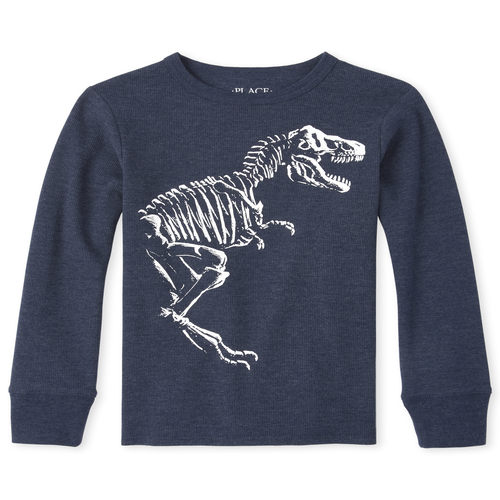 

Boys Boys Graphic Thermal Top - Blue - The Children's Place