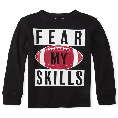 

Boys Boys Graphic Thermal Top - Black - The Children's Place