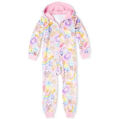 

s Dessert Cozy Fleece One Piece Pajamas - Pink - The Children's Place