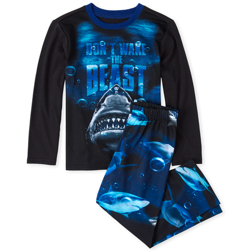 

s Boys Shark Pajamas - Black - The Children's Place