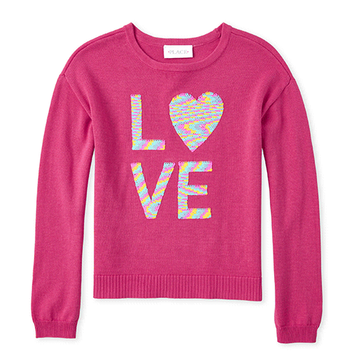 girls flip sequin sweatshirt