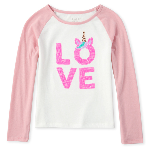 

Girls Sequin Top - Pink - The Children's Place