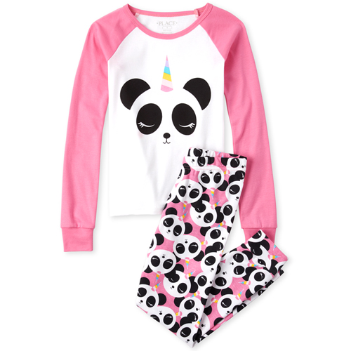 

s Pandacorn Matching Snug Fit Cotton Pajamas - Pink - The Children's Place
