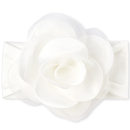 

Newborn Baby Flower Headwrap - White - The Children's Place