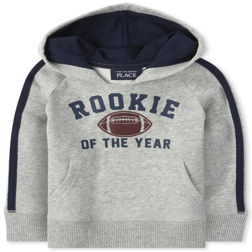 

s Baby And Toddler Boys Sports Fleece Hoodie - Gray - The Children's Place