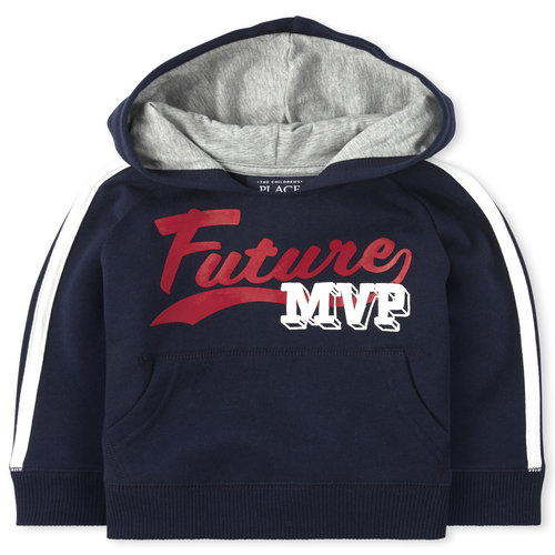 

s Baby And Toddler Boys Sports Fleece Hoodie - Blue - The Children's Place