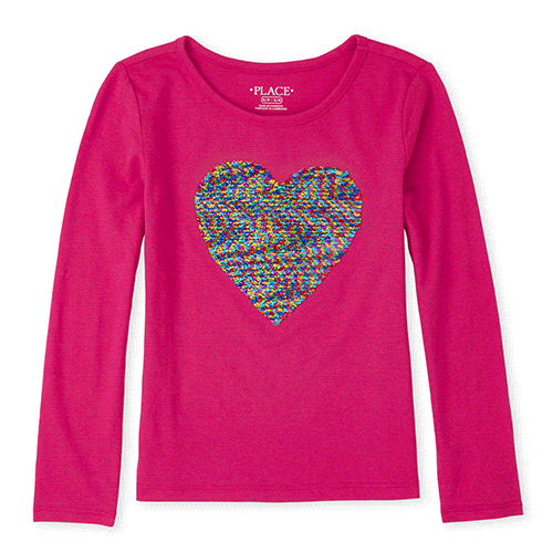 

Girls Embellished Top - Pink - The Children's Place