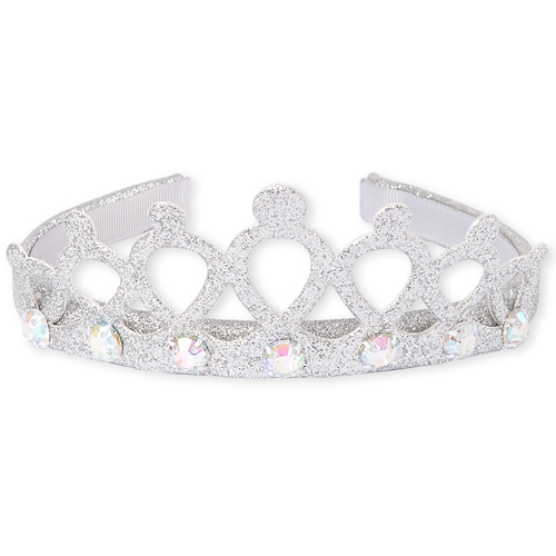 

Baby Girls Toddler Glitter Tiara Headband - Metallic - The Children's Place