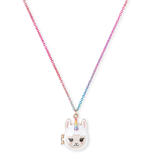 

Girls Glitter Llamacorn Locket Necklace - Multi - The Children's Place