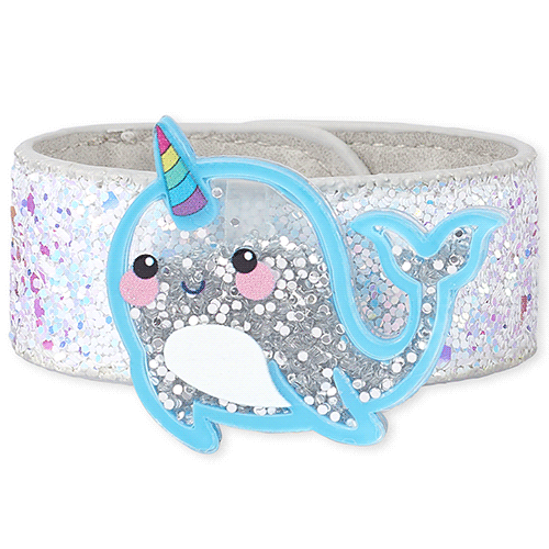 

Girls Shakey Narwhal Slap Bracelet - Multi - The Children's Place