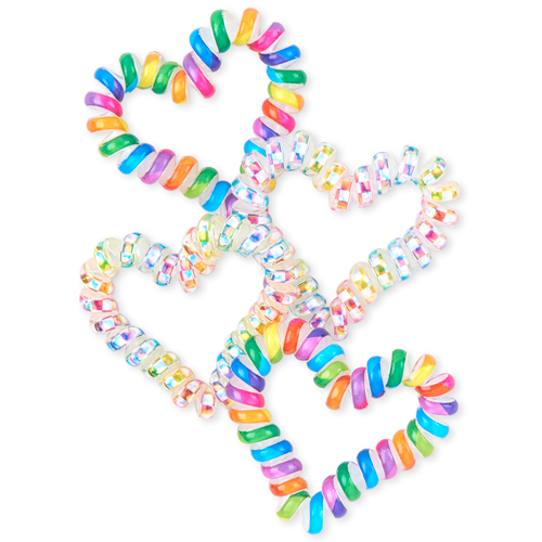 

Girls Rainbow Heart Coil Bracelet 4-Pack - Multi - The Children's Place