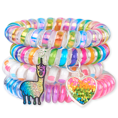 

Girls Rainbow Llamacorn Coil Bracelet 4-Pack - Multi - The Children's Place