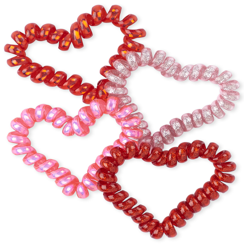 

Girls Glitter Heart Coil Bracelet 4-Pack - Multi - The Children's Place