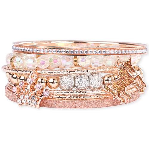 

Girls Rose Gold Bangle Bracelet 7-Pack - Multi - The Children's Place