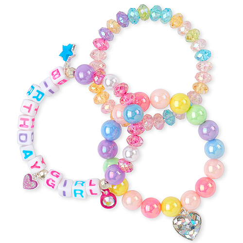 

Girls Birthday Beaded Bracelet 3-Pack - Multi - The Children's Place