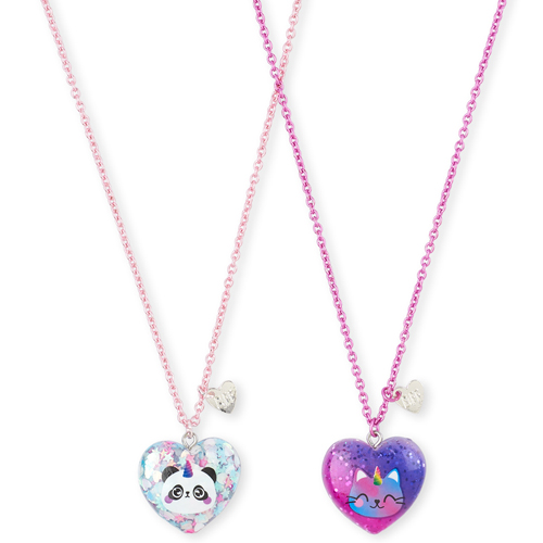 

Girls Glitter Pandacorn Bff Necklace 2-Pack - Multi - The Children's Place