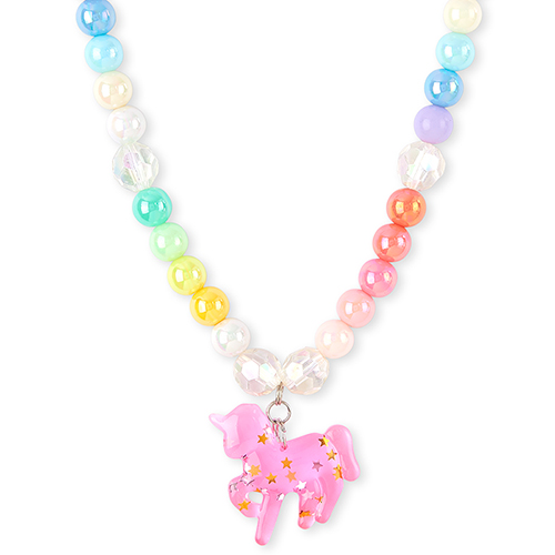 

Girls Unicorn Beaded Necklace - Multi - The Children's Place