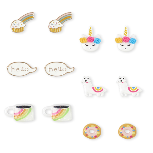 

Girls Unicorn Earrings 6-Pack - Multi - The Children's Place