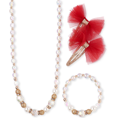 

Girls Glitter Bow 3-Piece Jewelry Set - Multi - The Children's Place