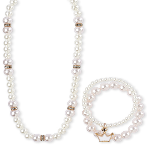

Girls Crown Faux Pearl 3-Piece Jewelry Set - Multi - The Children's Place