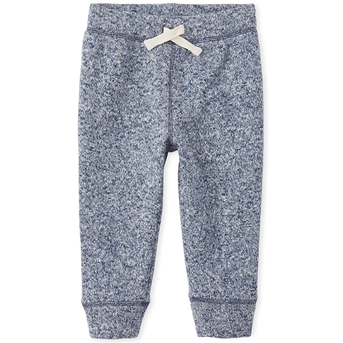 

Newborn Baby And Toddler Boys Active Marled Sweater Fleece Jogger Pants - Blue - The Children's Place