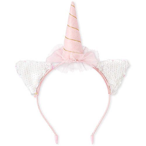 

Girls Flip Sequin Unicorn Cat Ears Headband - Pink - The Children's Place