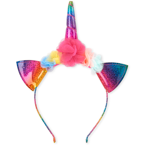 

Girls Metallic Rainbow Caticorn Headband - Multi - The Children's Place
