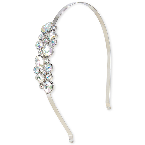 

Girls Jeweled Metal Headband - Metallic - The Children's Place