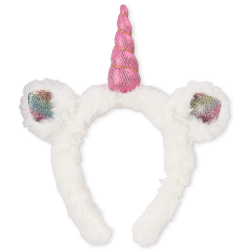 

Baby Girls Toddler Faux Fur Caticorn Headband - White - The Children's Place