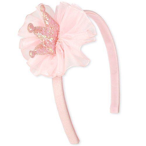 

Baby Girls Toddler Glitter Tiara Headband - Pink - The Children's Place