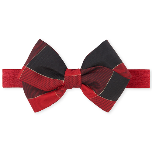 

Newborn Baby Glitter Buffalo Plaid Headwrap - Red - The Children's Place