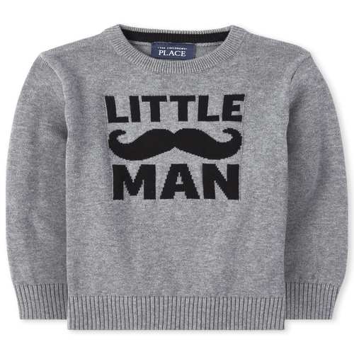 

s Baby And Toddler Boys Graphic Sweater - Gray - The Children's Place