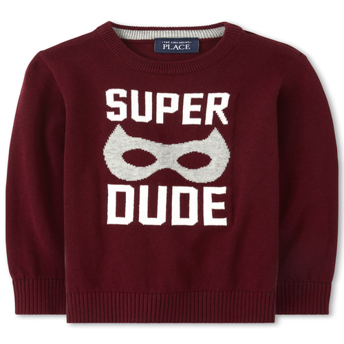 

s Baby And Toddler Boys Graphic Sweater - Red - The Children's Place