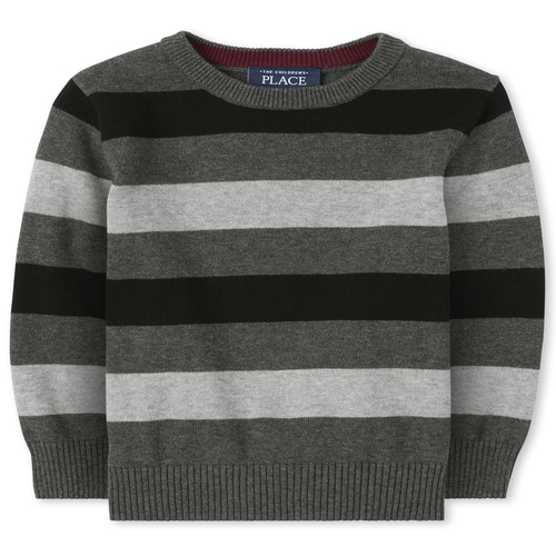 

s Baby And Toddler Boys Striped Matching Sweater - Gray - The Children's Place